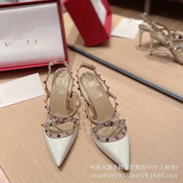 Unbranded High Heels Pointed-Toe Studded Ankle-Strap product detail image 12