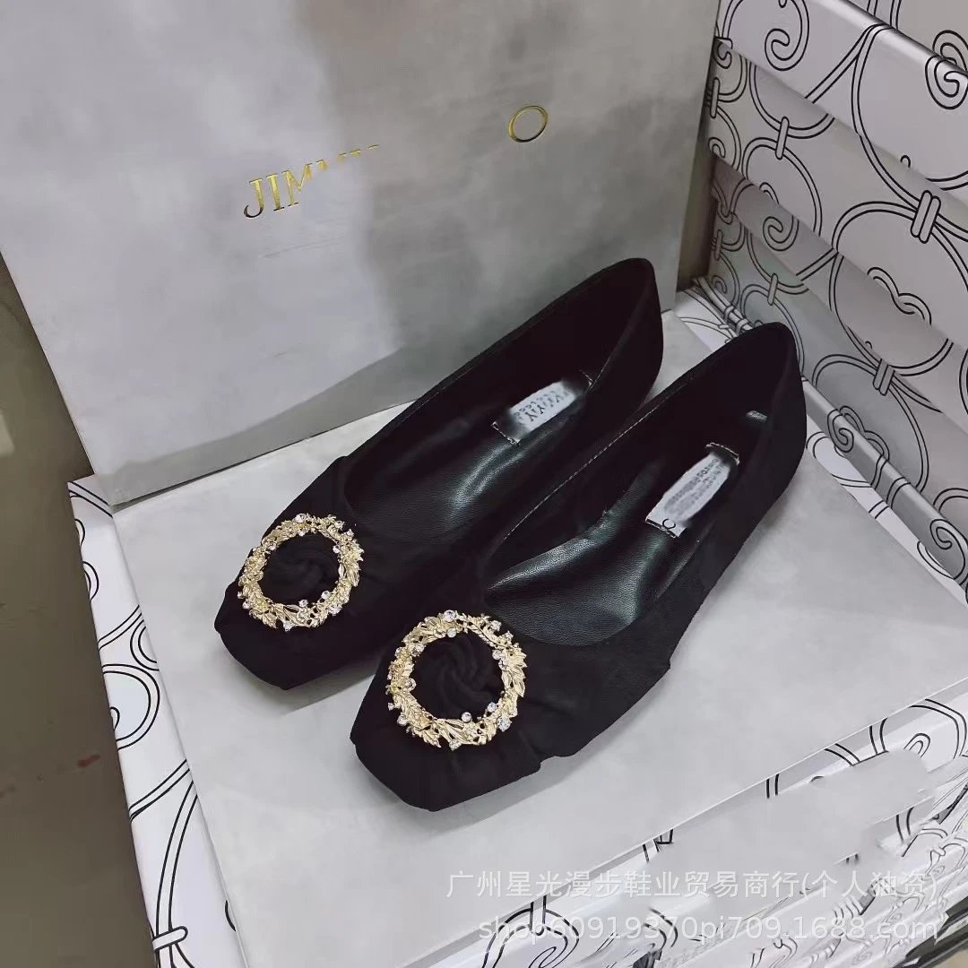 JIN Pointed-Toe Stiletto Heels with Crystal Strap Beige Shoes - 9