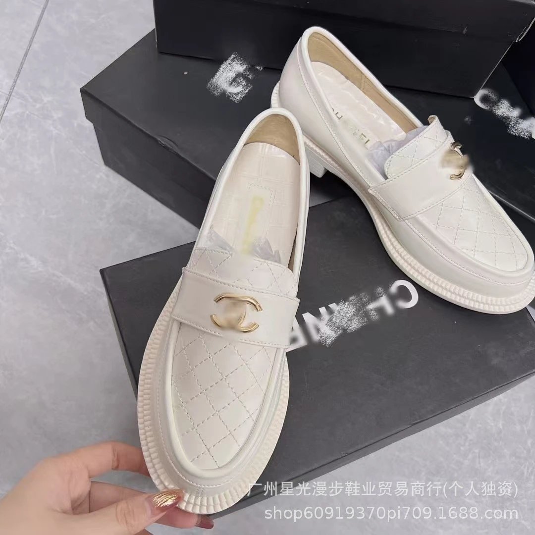 Chanel 19 Flap Loafer White Quilted Leather Loafers - 8