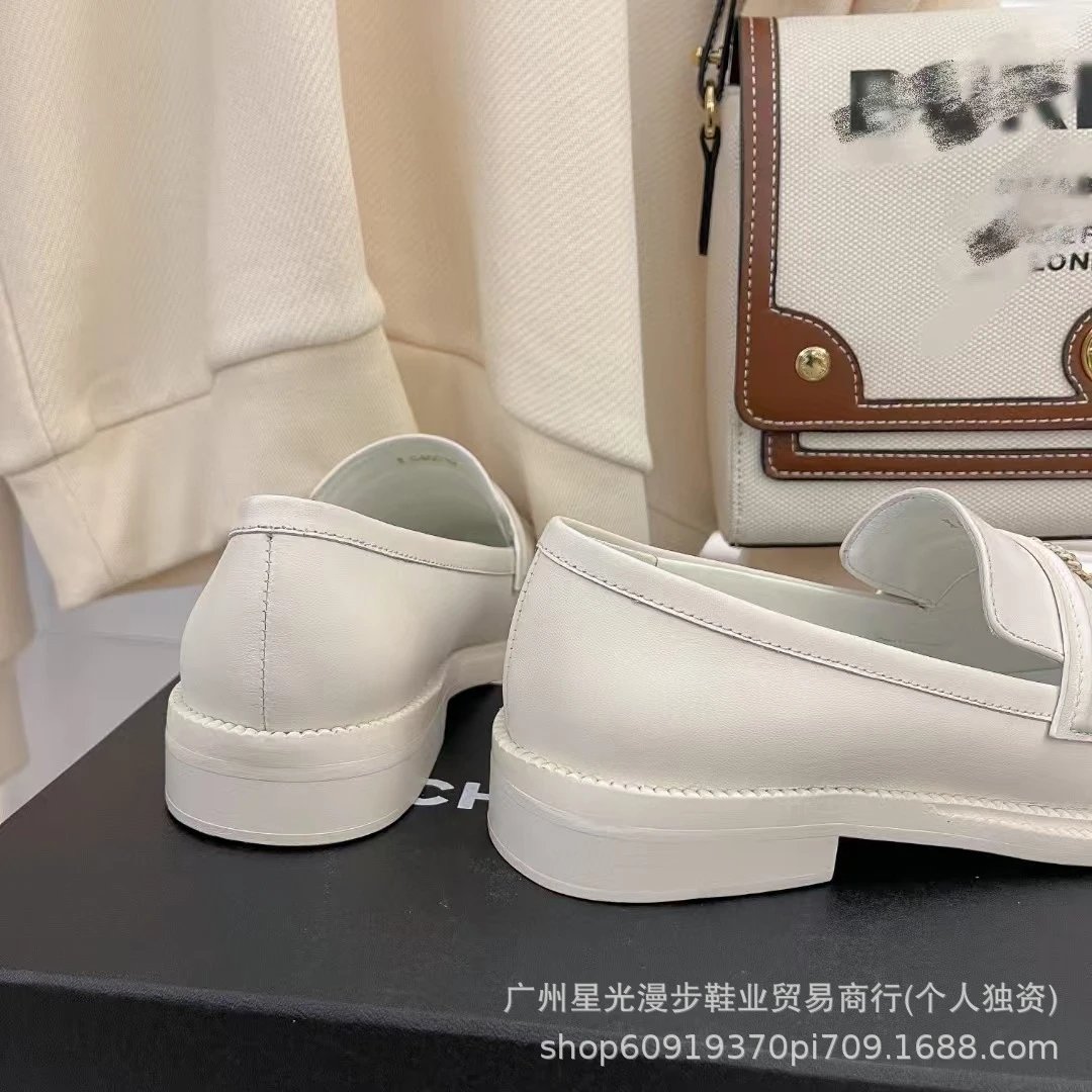 Chanel 19 Flap Loafer White Quilted Leather Loafers - 33
