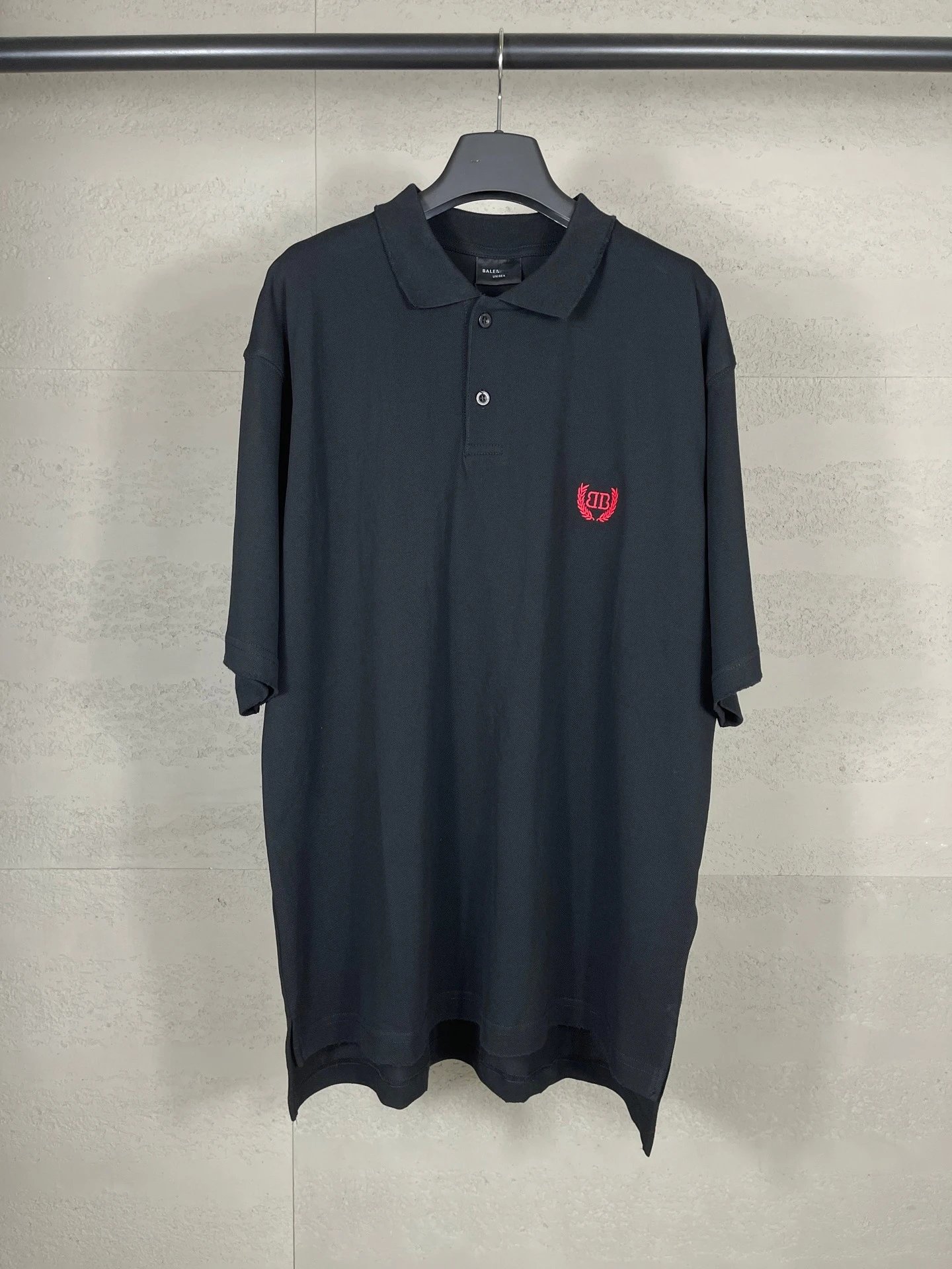 Balenciaga Logo-Embroidered Black Polo - 4
