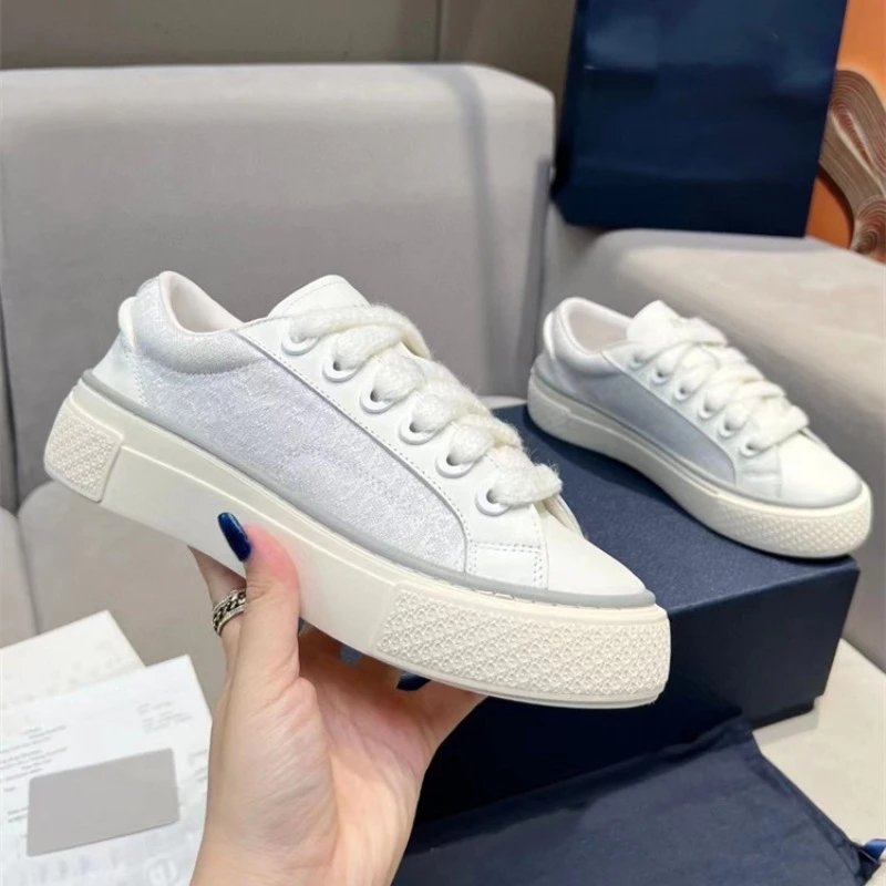 Dior Sneakers B33 Low-Top Platform — white