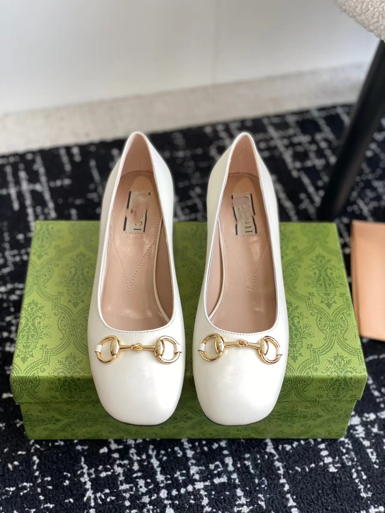 Gucci Marmont Horsebit Slingback Heels Gray Multicolor - 18