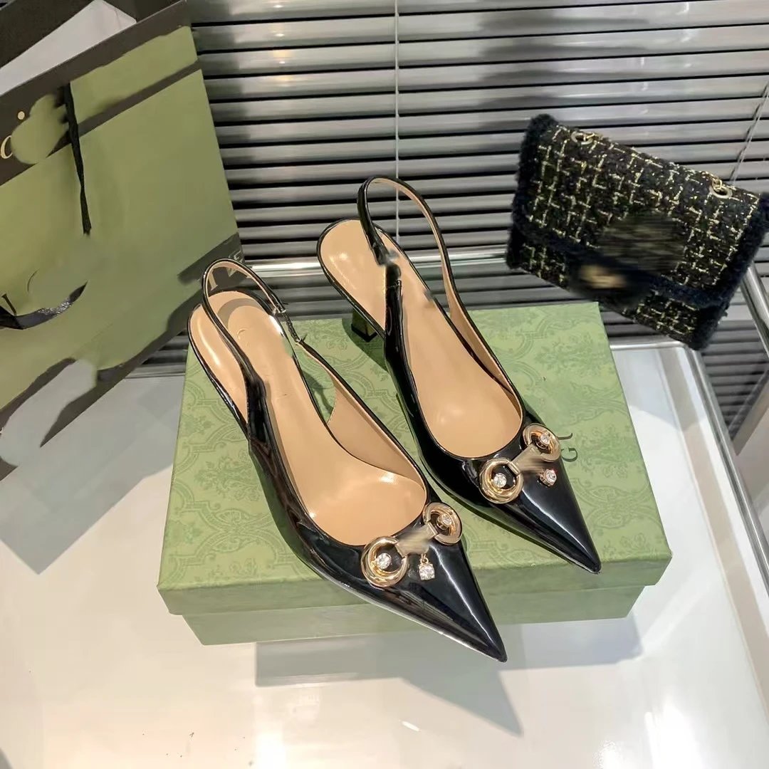 Gucci Marmont Horsebit Slingback Heels Gray Multicolor - 27