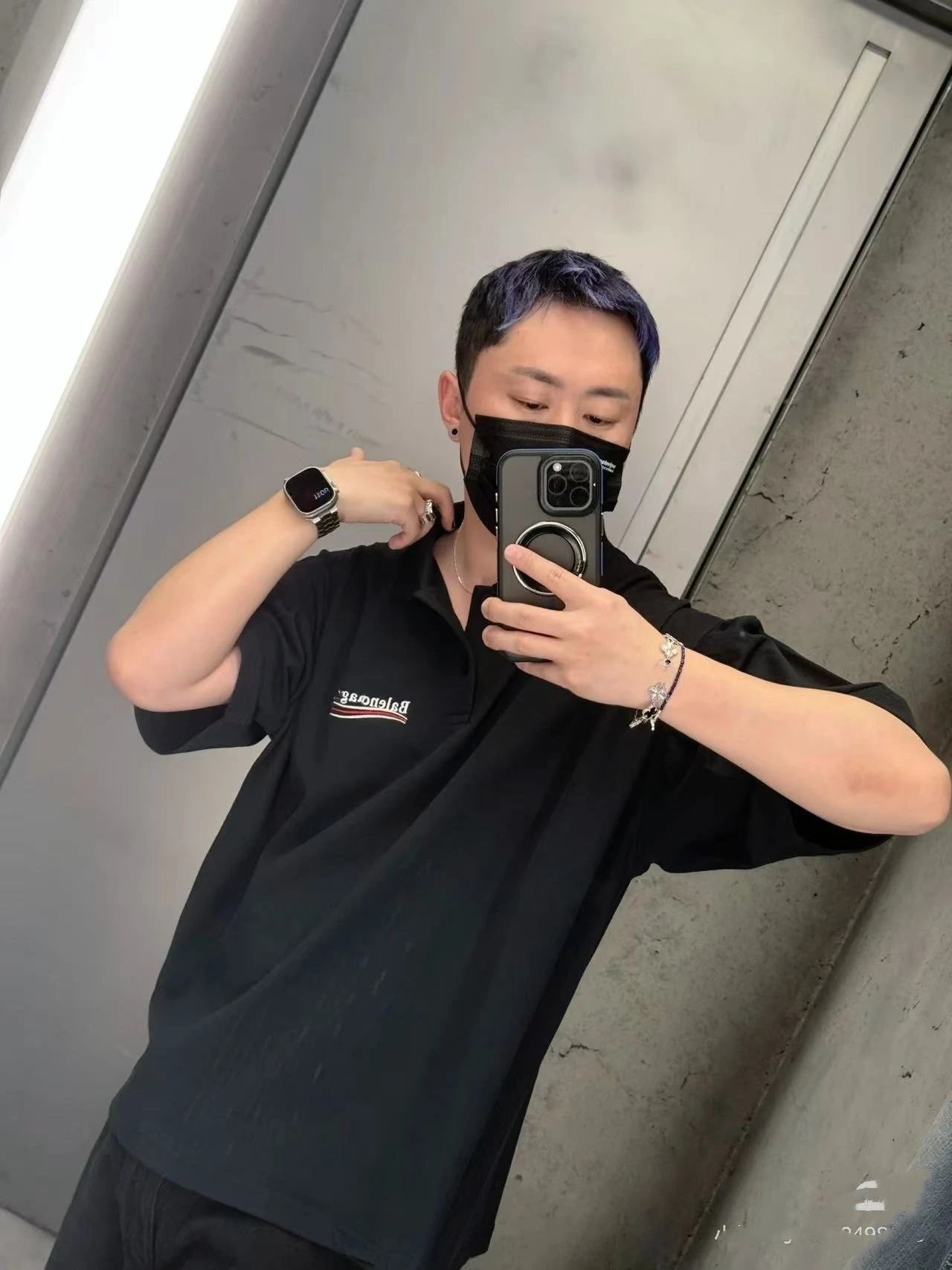 Balenciaga Balenc ag Logo White Polo - 5