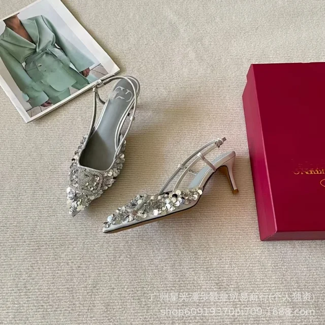 Unbranded High Heels Pointed-Toe Slingback with Square Buckle product detail image 15