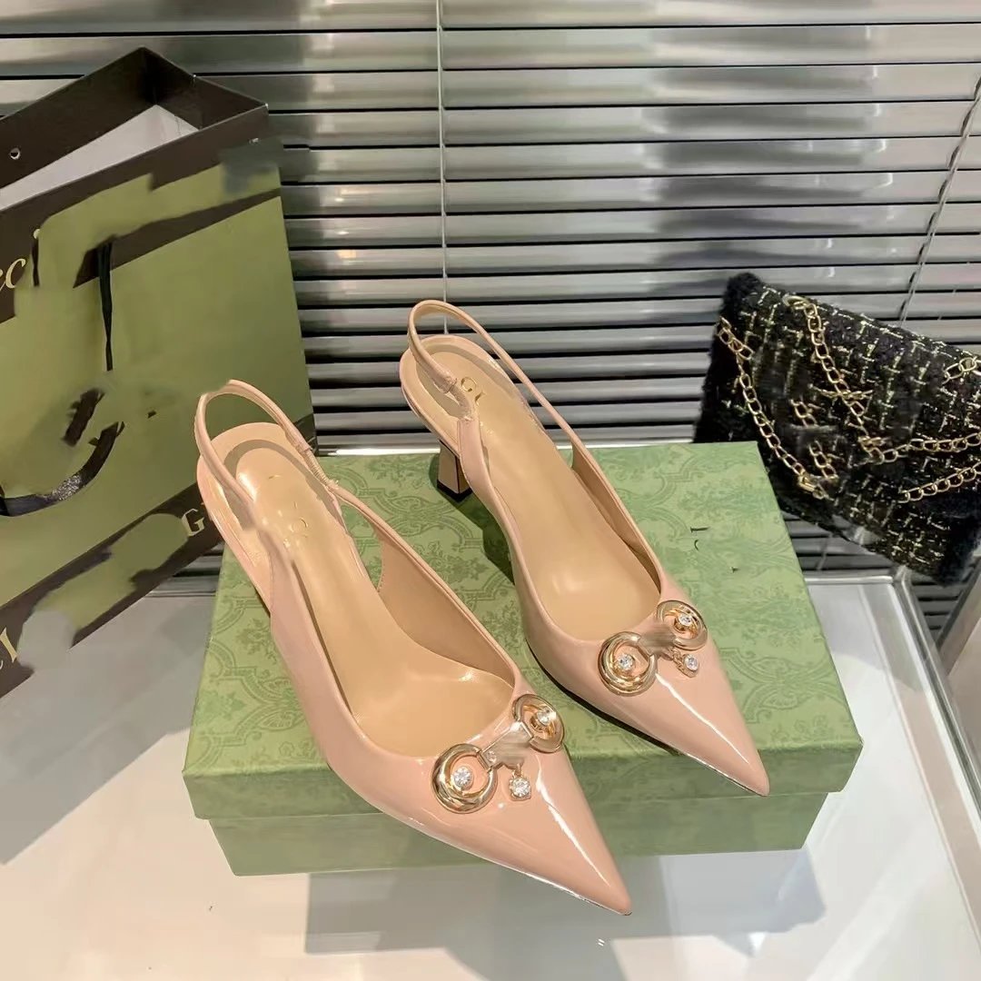 Gucci Marmont Horsebit Slingback Heels Gray Multicolor - 28