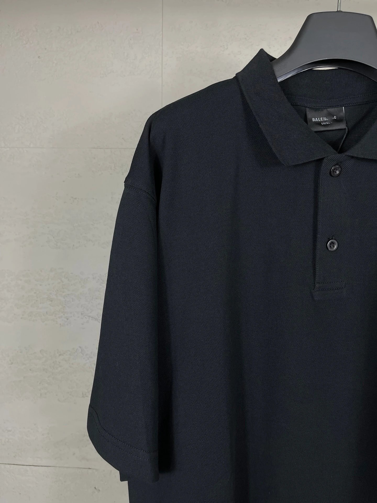 Balenciaga Logo-Embroidered Black Polo - 8