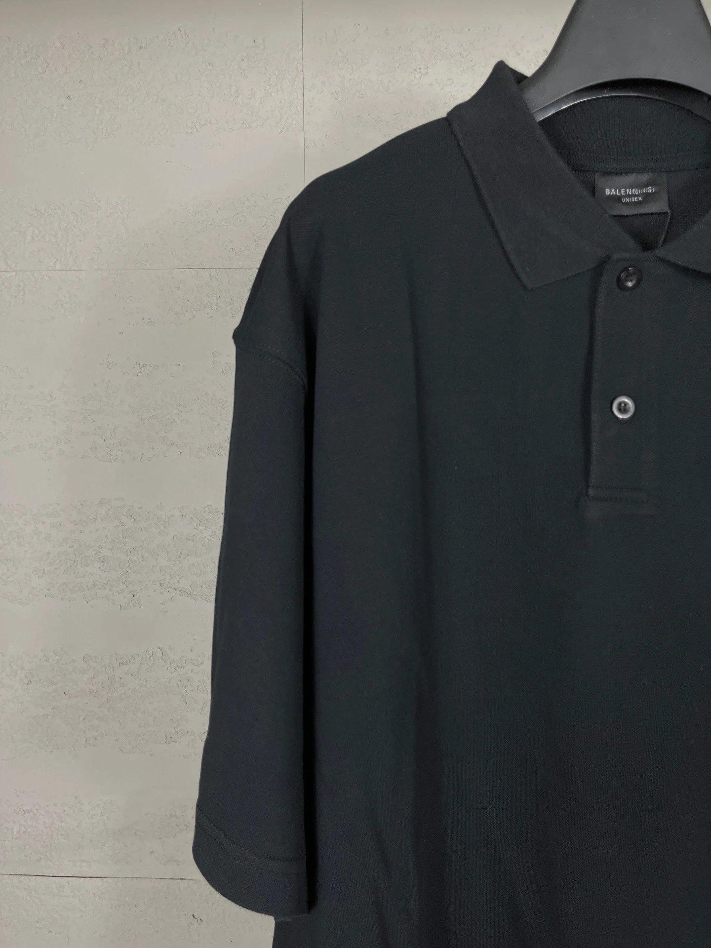 Balenciaga Logo Polo Black Polo - 8