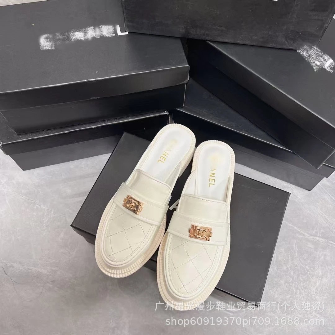 Chanel 19 Flap Loafer White Quilted Leather Loafers - 18