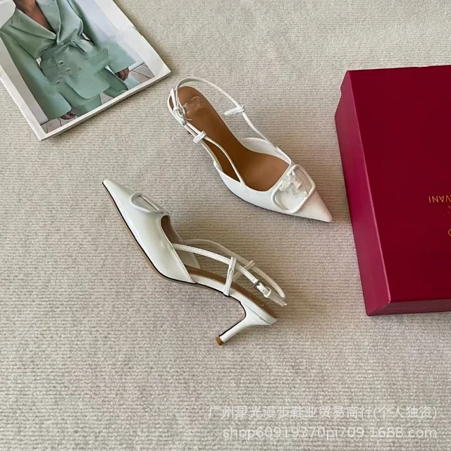 Unbranded High Heels Pointed-Toe Slingback with Square Buckle product detail image 25