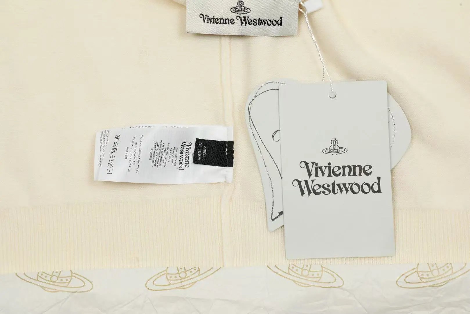 Vivienne Westwood Orb Embroidered Gray Cardigan - 14