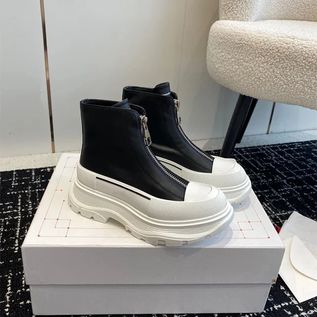 Unbranded Boots Front-Zip Chunky Platform Ankle product detail image 7