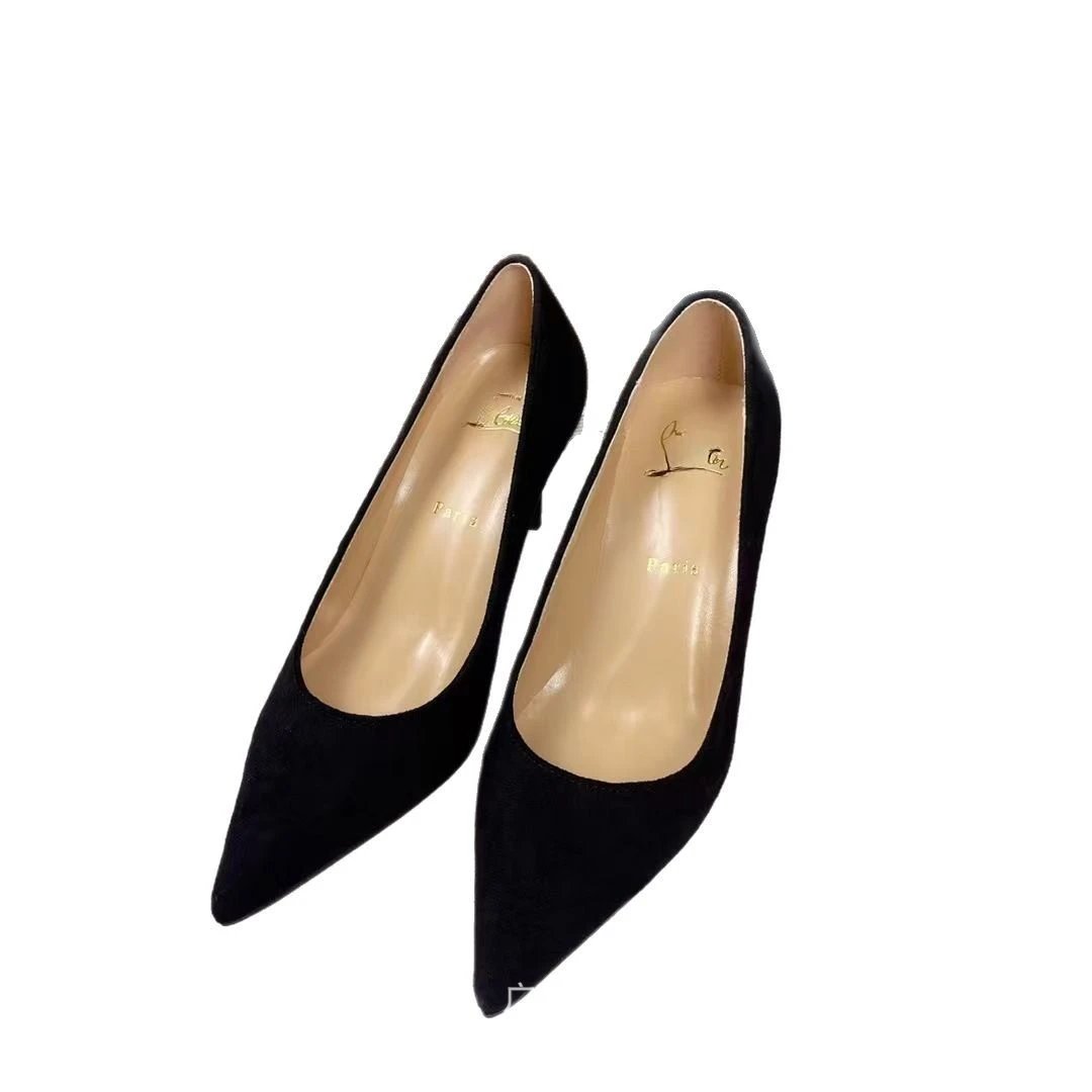 Christian Louboutin High Heels Pointed-Toe Stiletto Pumps with Red Soles image 5