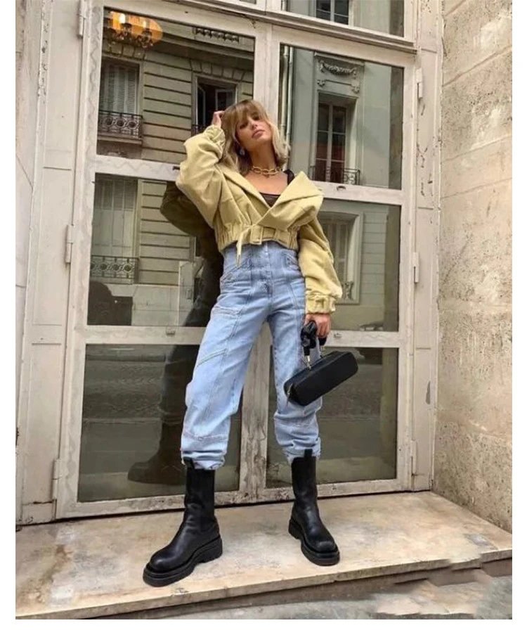 Black Chunky Sole Chelsea Boots - 9