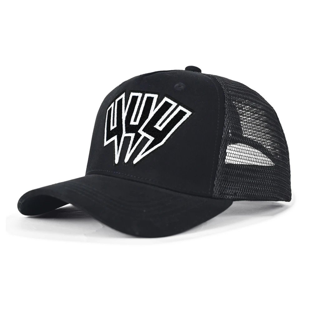 TR4 Mesh Cap Black with White Label