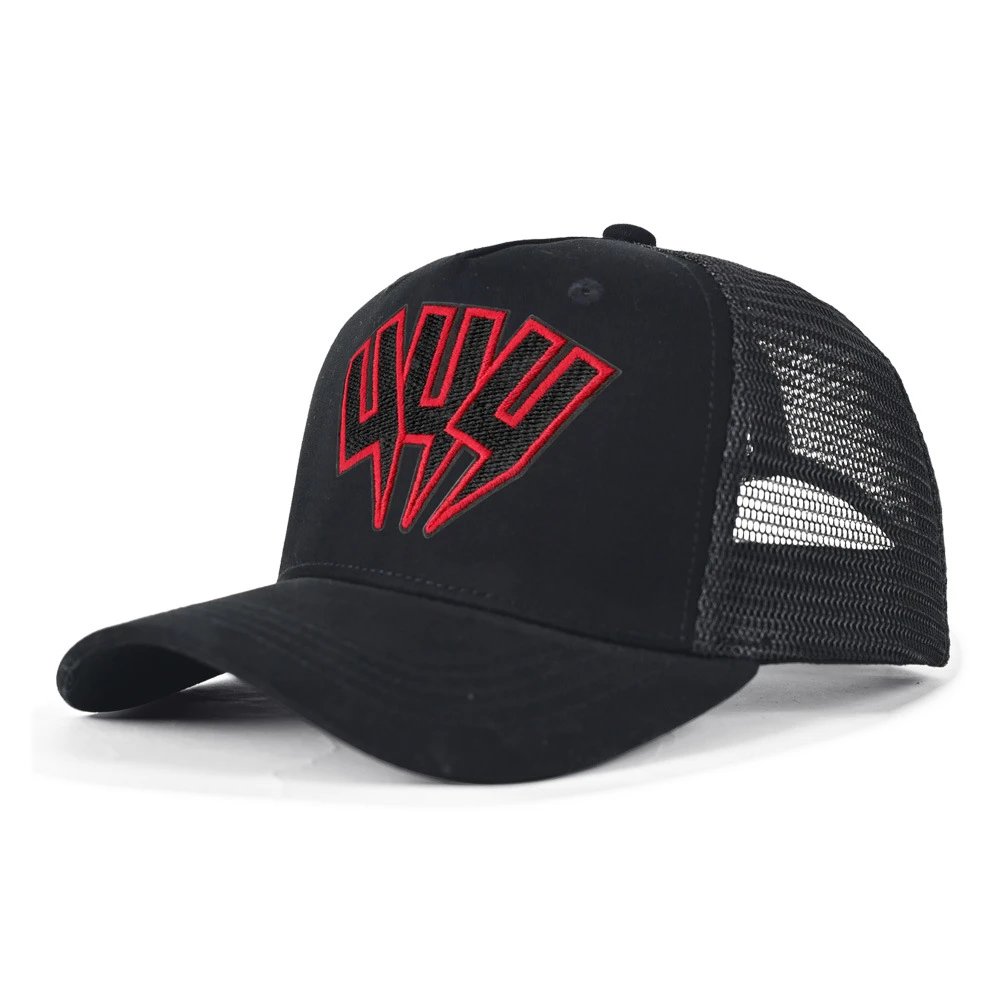 TR4 Mesh Cap Black Red Label