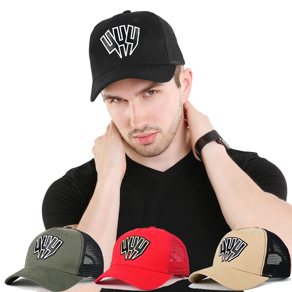 yelir wd big head circumference high top hat men's summer breathable baseball cap sunshade wholesale hard top duck tongue mesh cap