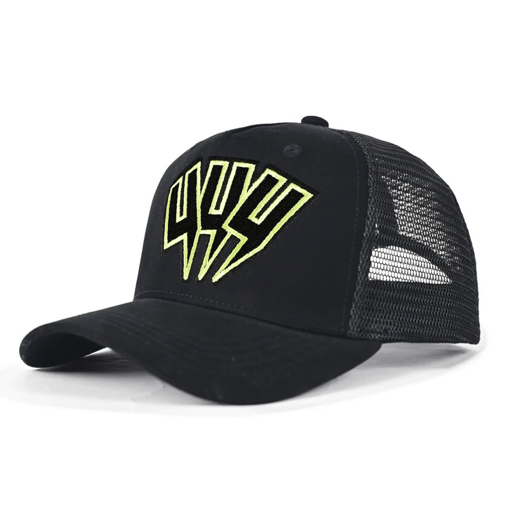 TR4 Mesh Cap Black Green Label