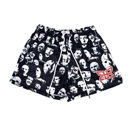 thumbnail for American Rain Movie Character Shorts Men's and Women's Trendy Casual Personality Quad No Knee Quick-Drying Mesh Pants Summer