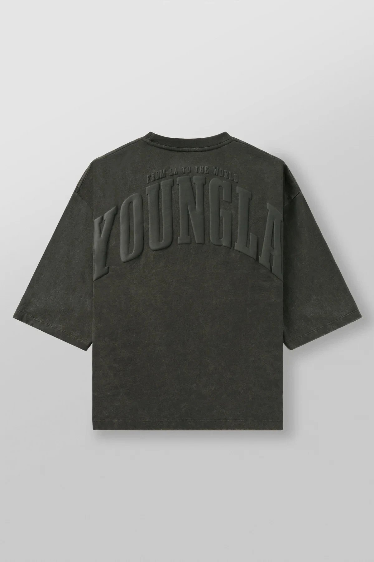 YoungLA 4096 Worldwide Excellence T-shirt Puff Print Black Wash