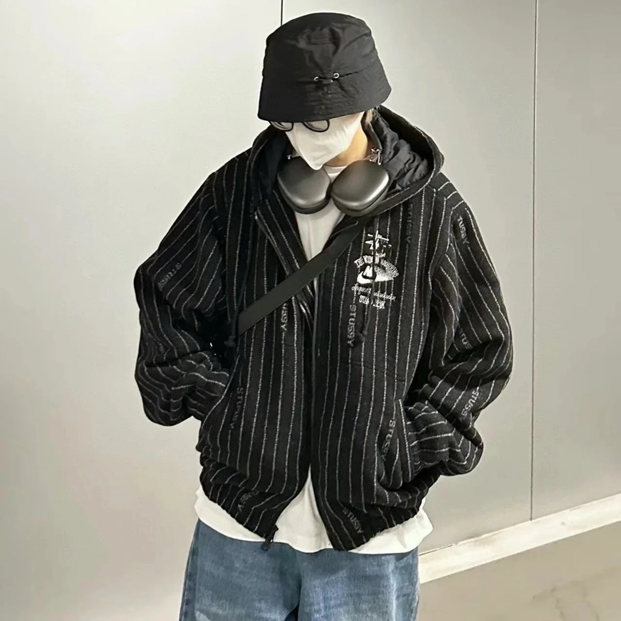 Nike x Stüssy Chaqueta de Lana a Rayas