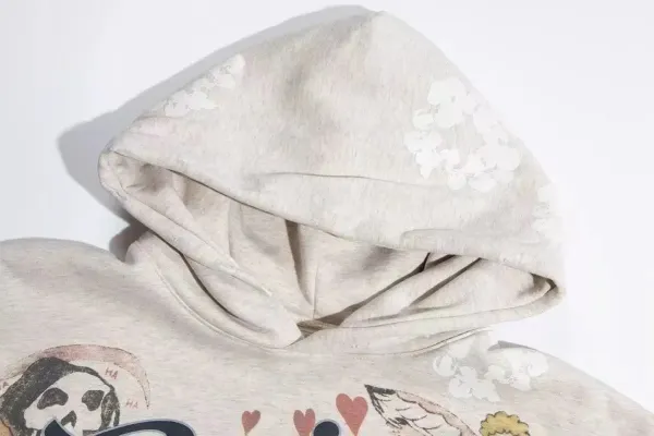 Saint Tears Graphic Hoodie Beige Multicolor Hoodie - 5