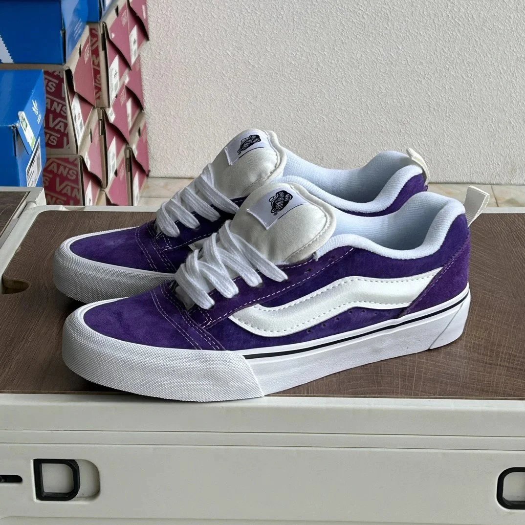 Vans Sk8-Low Pro Purple Suede Sneakers Skateboard Shoes