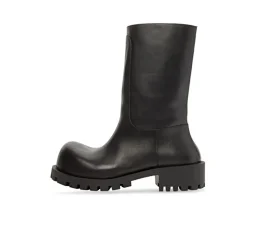 thumbnail for BalenStomper Cowhide Zipper Round Toe Booties Men's Distressed FS batch Cowboy Boots hummerSTRIKE Big Toe Martin Boots [Dongguan Goods] Paris Paris