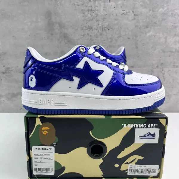 A Bathing Ape Bapesta Royal / White Sneakers - 1