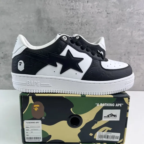 A Bathing Ape Ozx Sh White / Black Sneakers - 1