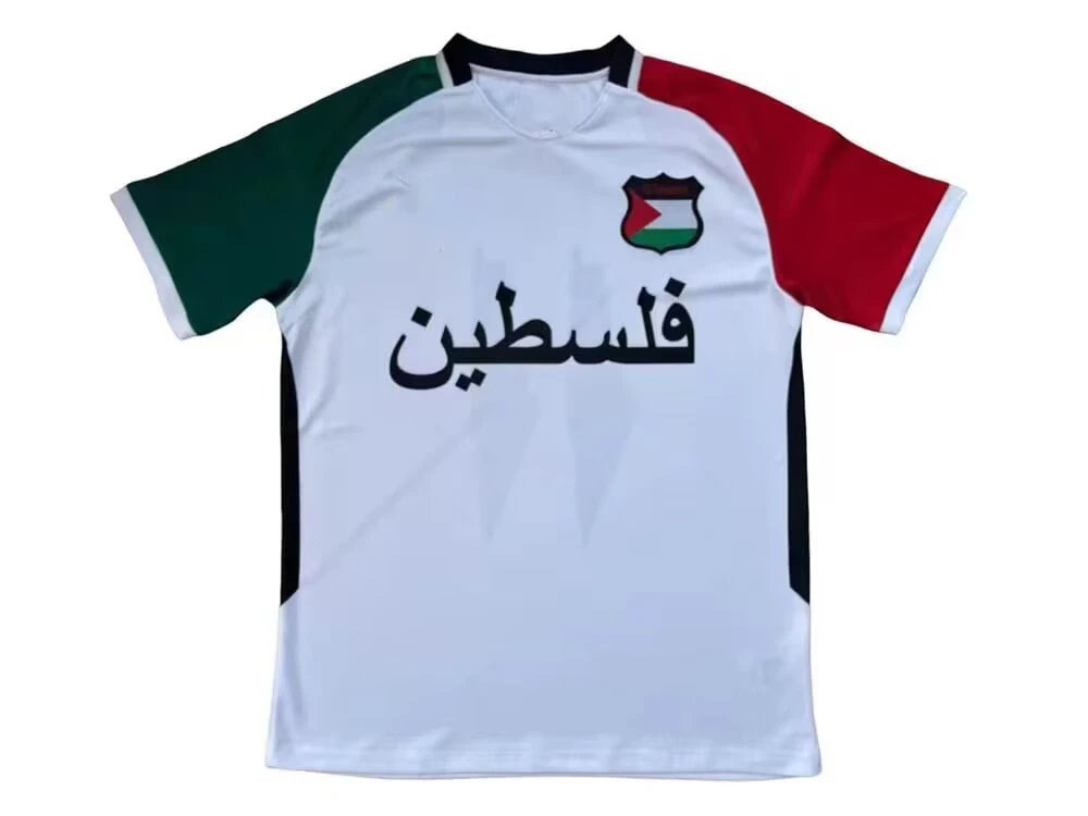 Palestine Jersey — 2425 White Palestinian two-tone sleeves colorway — USFans Spreadsheet photo