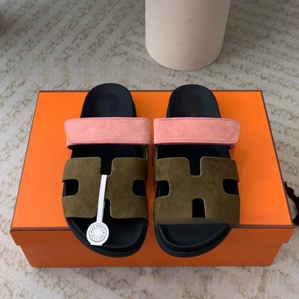 Hermes Chypre Shoes — Suede dark green powder colorway — USFans Spreadsheet photo