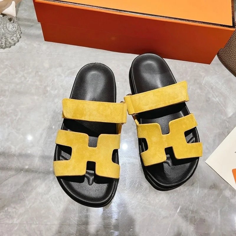 Hermes Chypre Shoes — Suede yellow spot colorway — USFans Spreadsheet photo