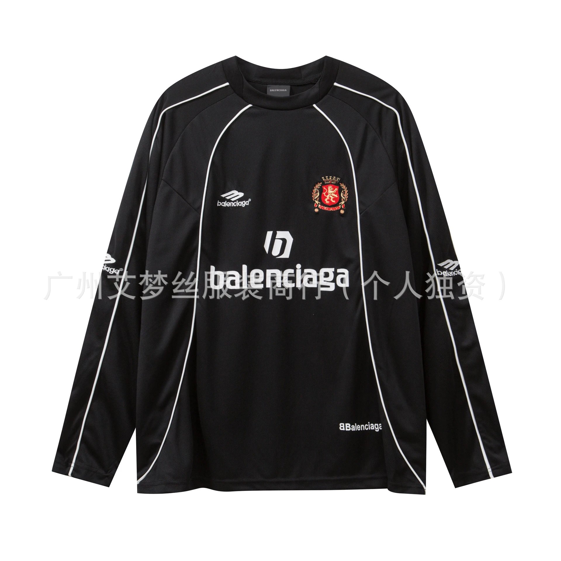 Balenciaga Soccer Long Sleeve — 8226#Black embroidery colorway — USFans Spreadsheet photo