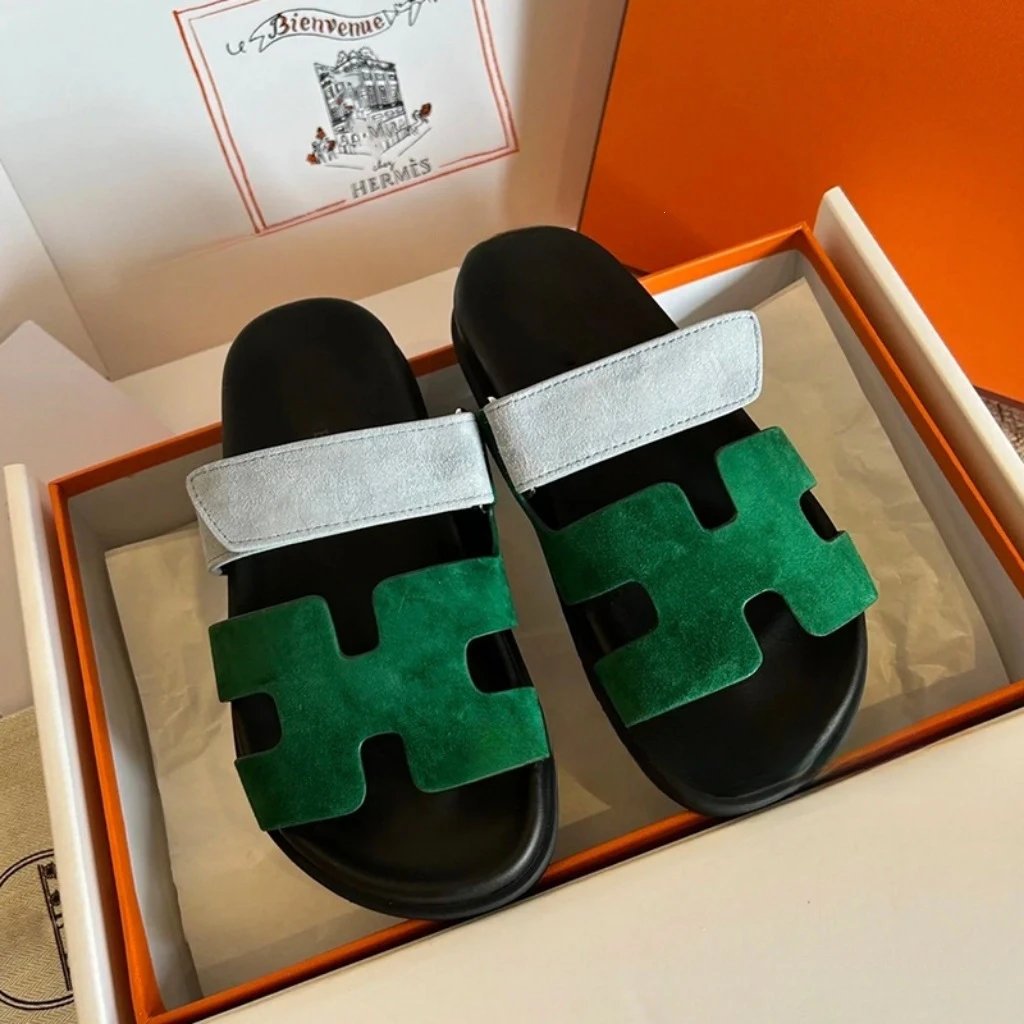 Hermes Chypre Shoes — Suede Army Green Spot colorway — USFans Spreadsheet photo