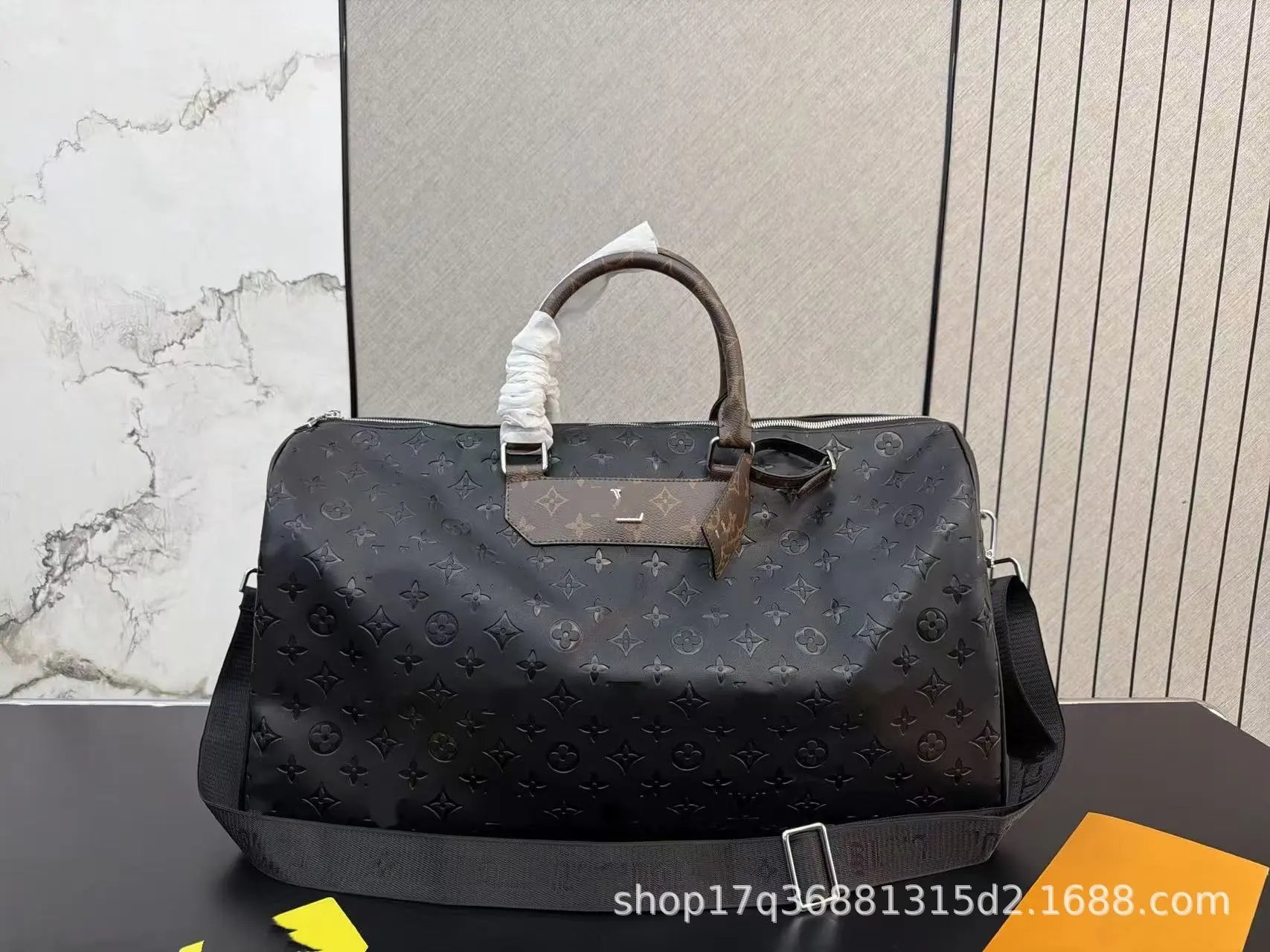 LV Bag x Virgil Abloh — Black embossed patchwork with the classic Monogram pattern colorway — USFans Spreadsheet photo