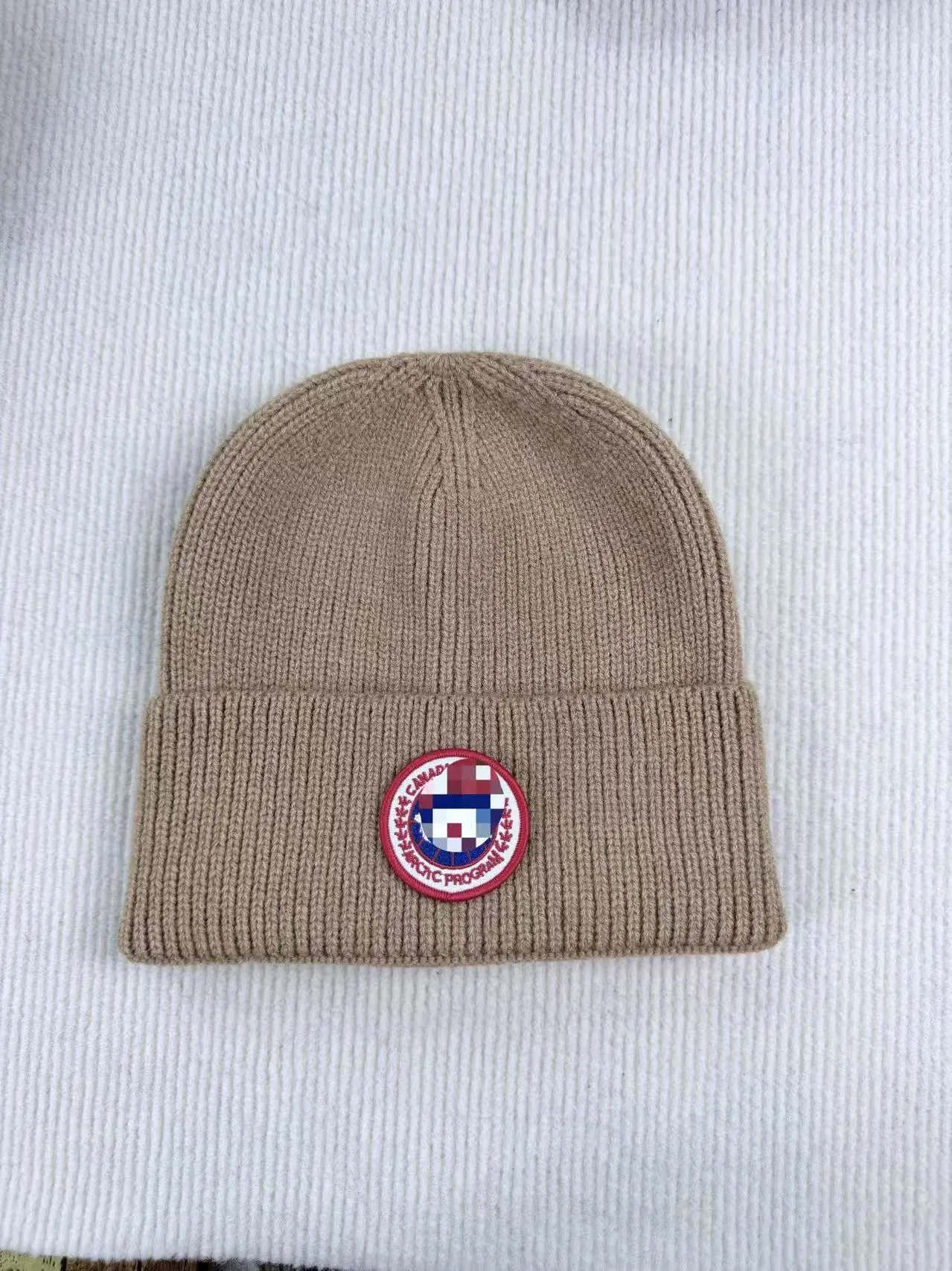 Black Badge Beanie — Positive red mark khaki colorway — USFans Spreadsheet photo