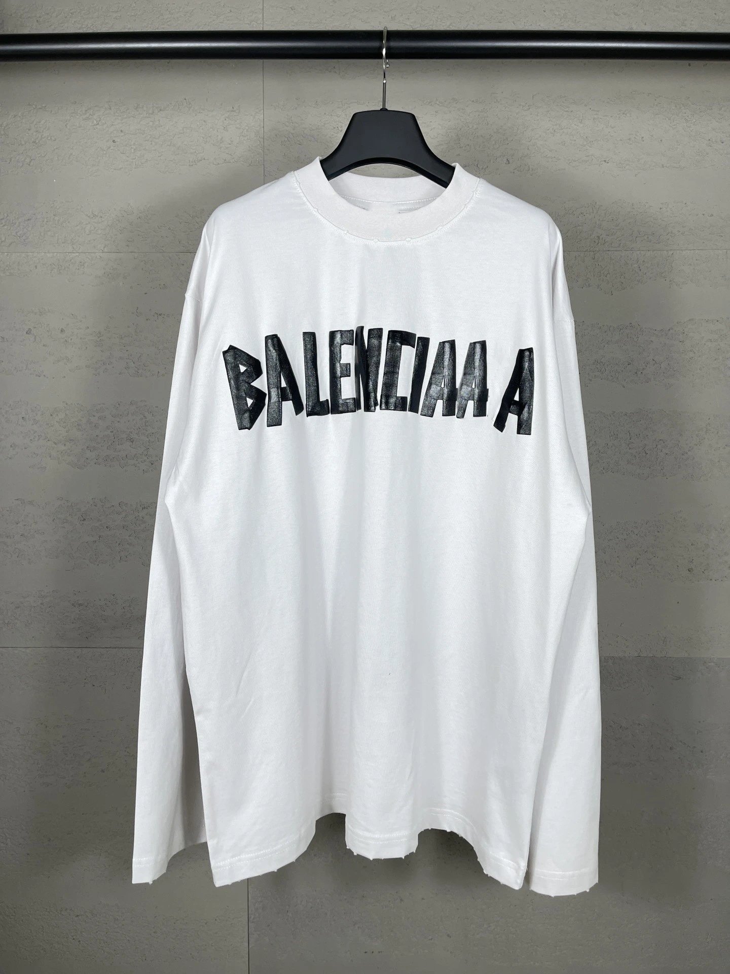 Balenciaga Tape Longsleeve Hoodie — Off-white colorway — USFans Spreadsheet photo