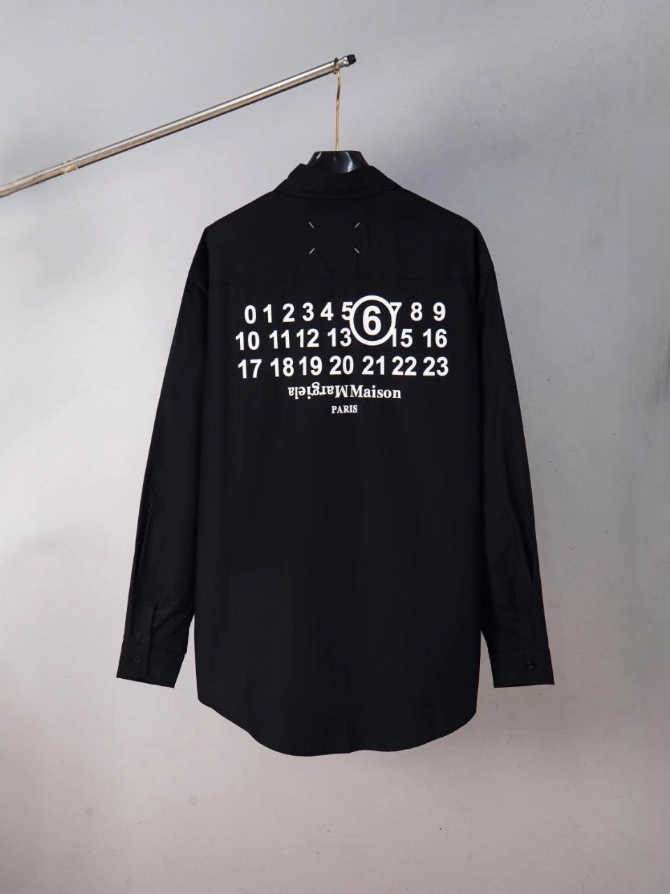 Maison Margiela Kiss Shirt — digital print black colorway — USFans Spreadsheet photo