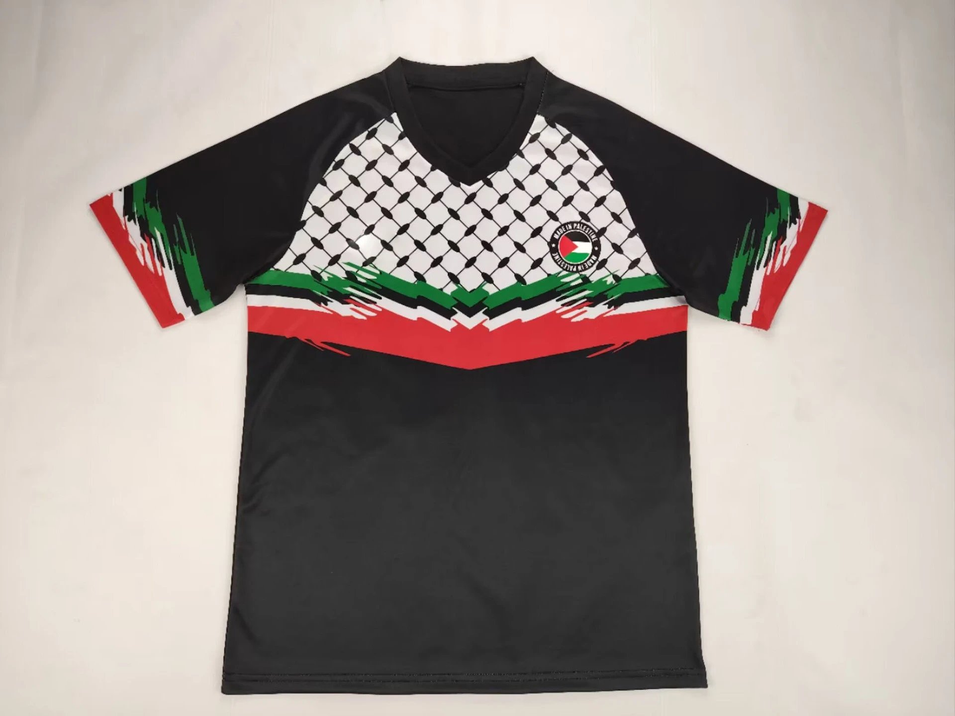 Palestine Jersey — 2425 Palestinian Flower Black colorway — USFans Spreadsheet photo