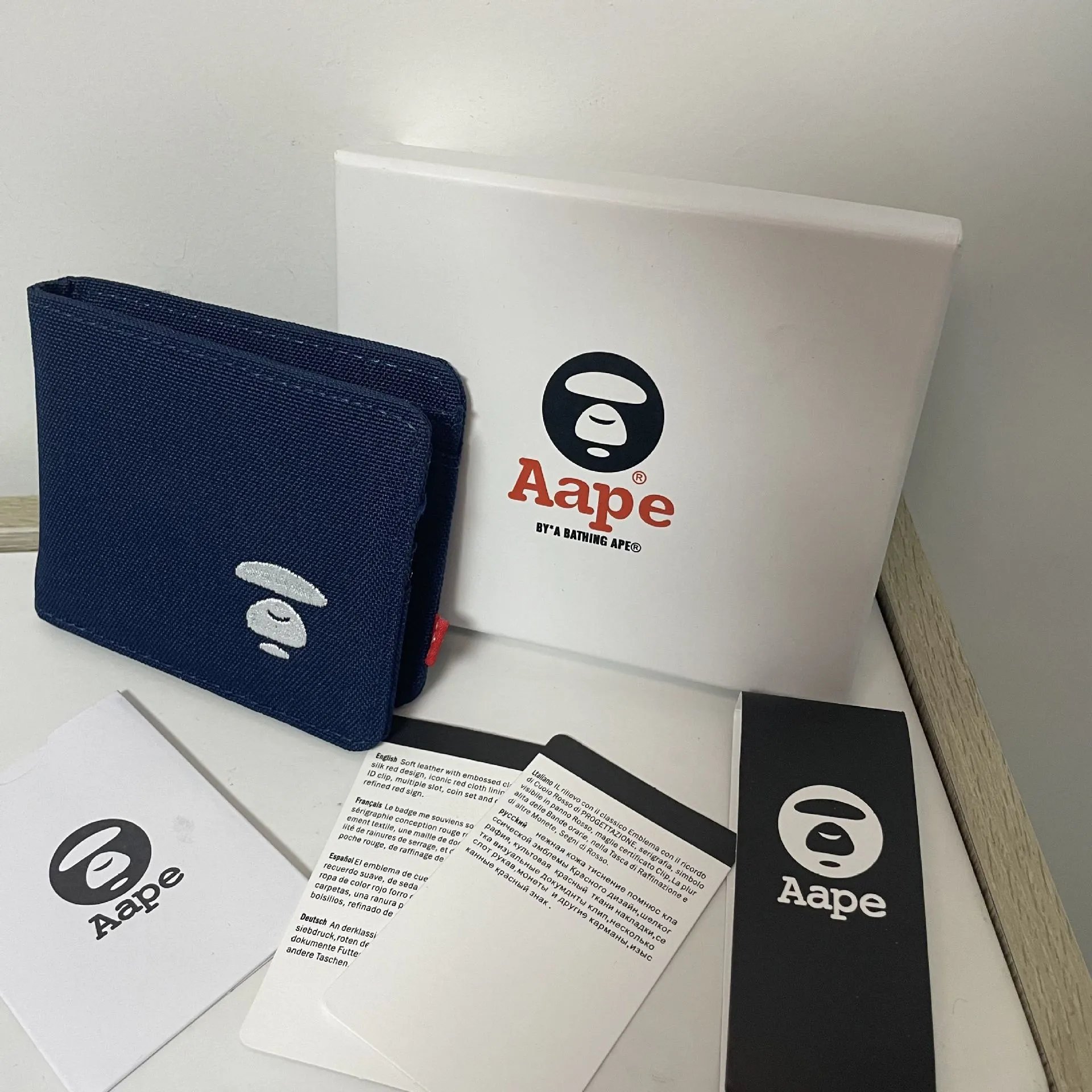 Aape Wallet — AP Dark blue colorway — USFans Spreadsheet photo