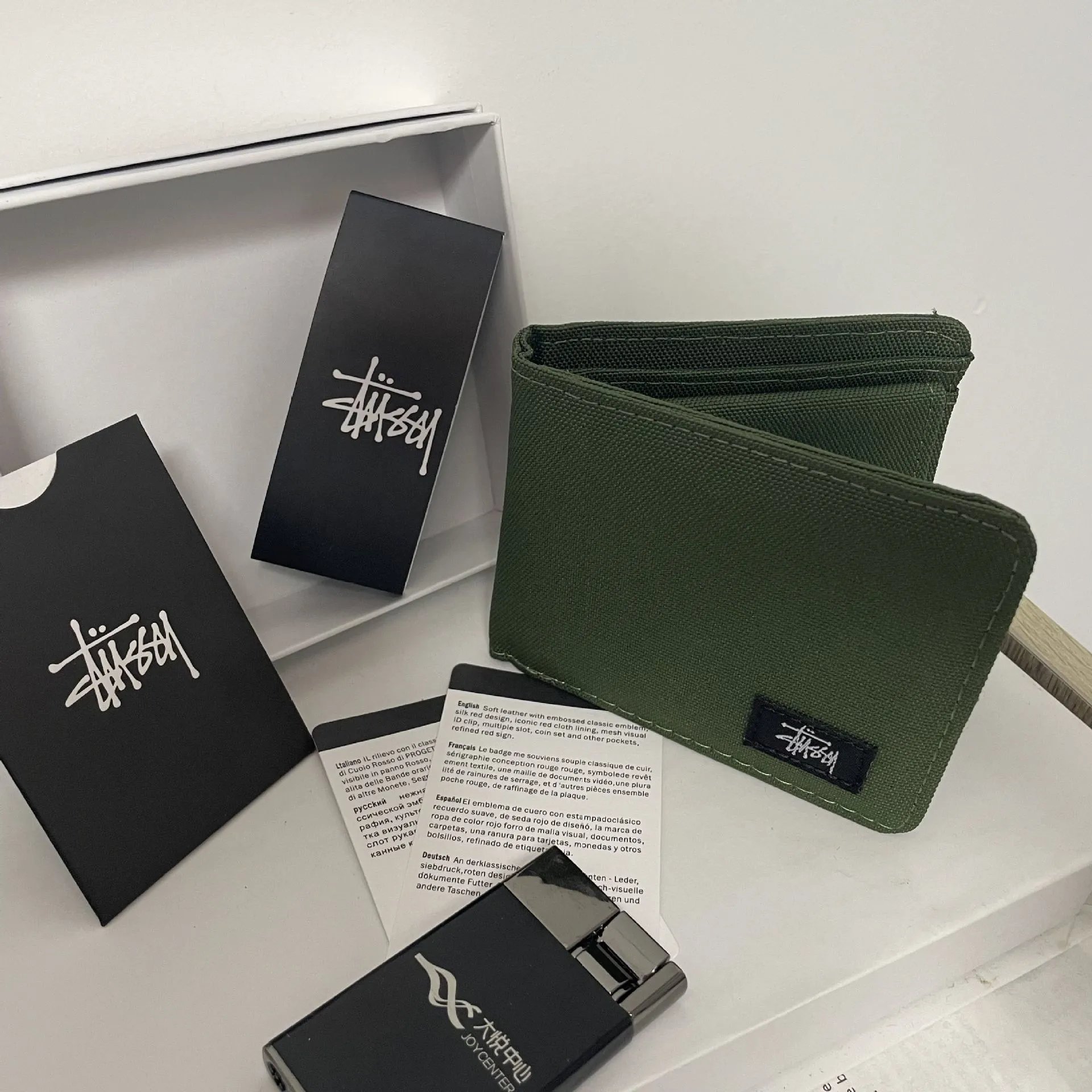 Aape Wallet — STI Army Green colorway — USFans Spreadsheet photo