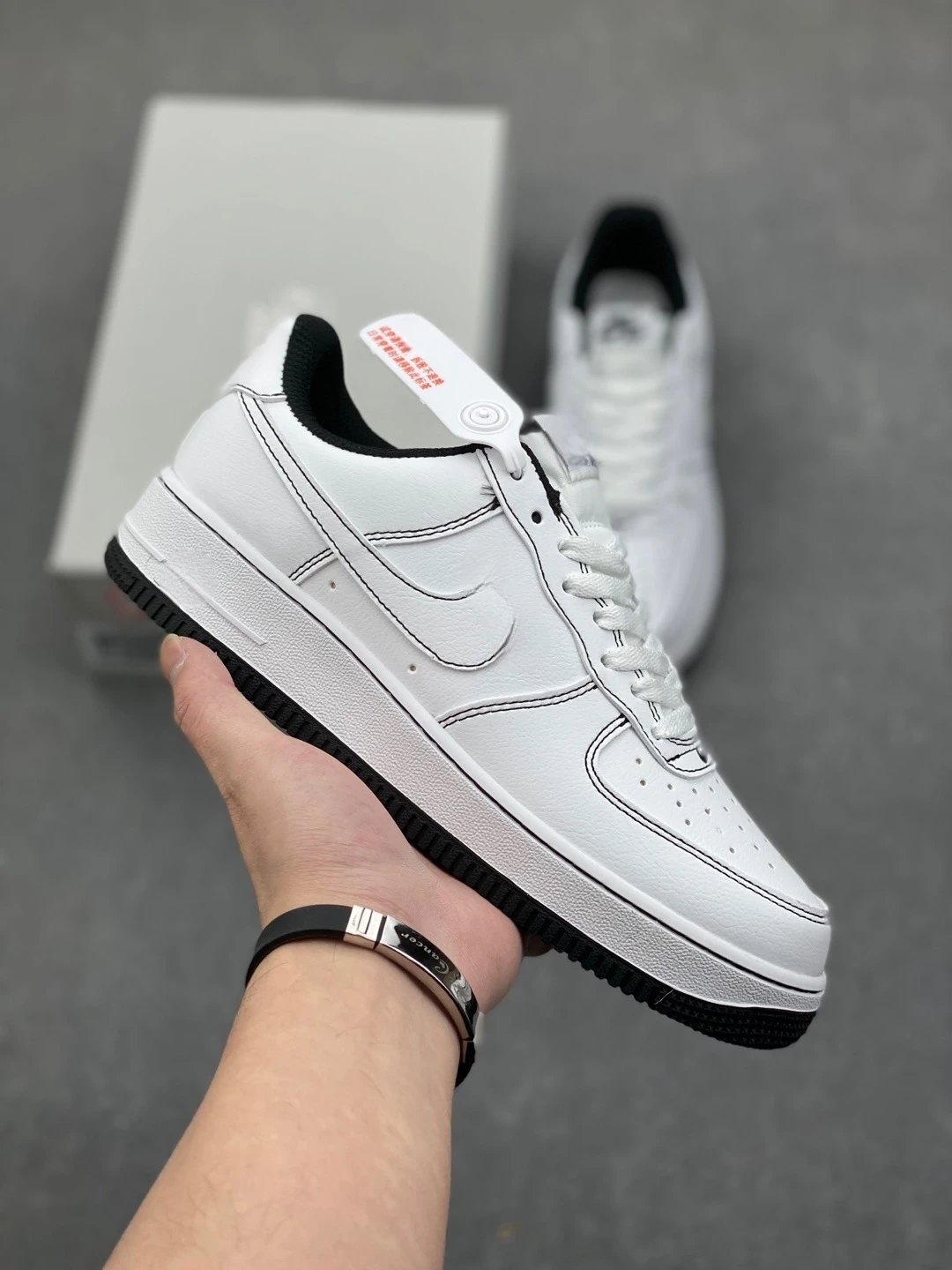 Supreme Air Force 1 Black — Black and white colorway — USFans Spreadsheet photo