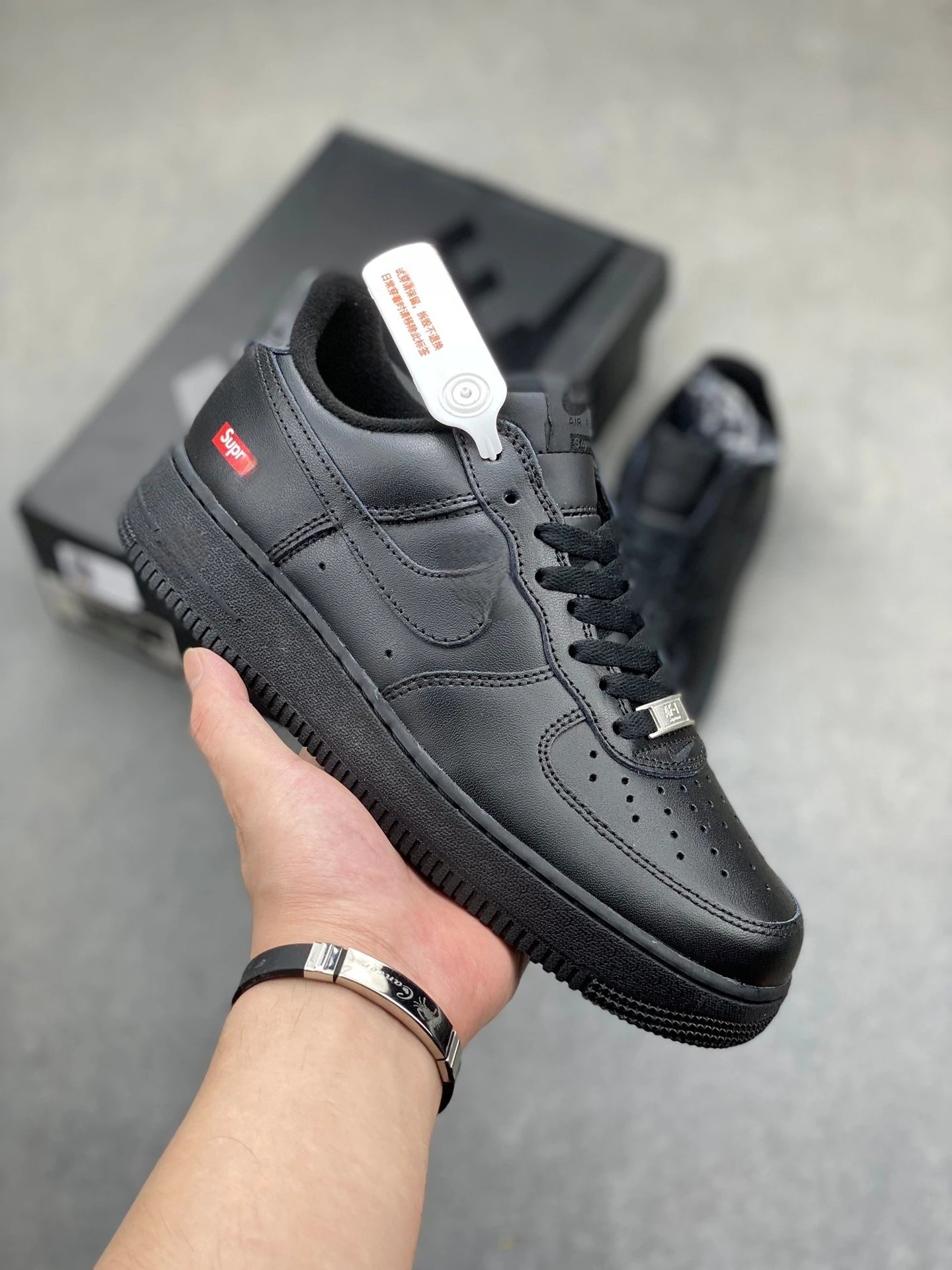 Supreme Air Force 1 Black — Black sup colorway — USFans Spreadsheet photo