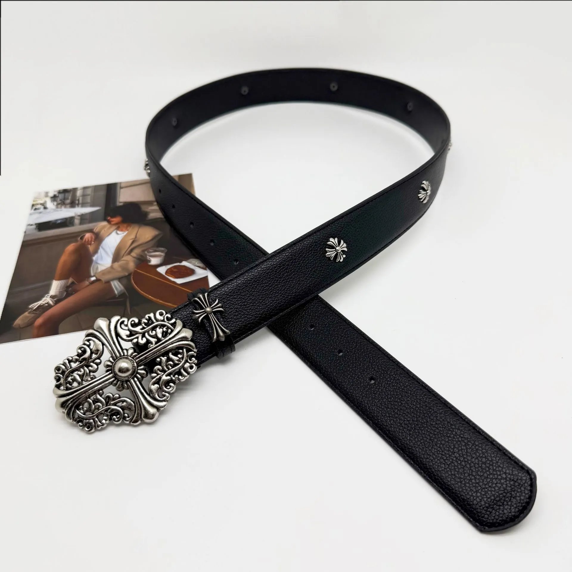 Chrome Hearts Belt — The large-scale cross flower has a hint of black. colorway — USFans Spreadsheet photo