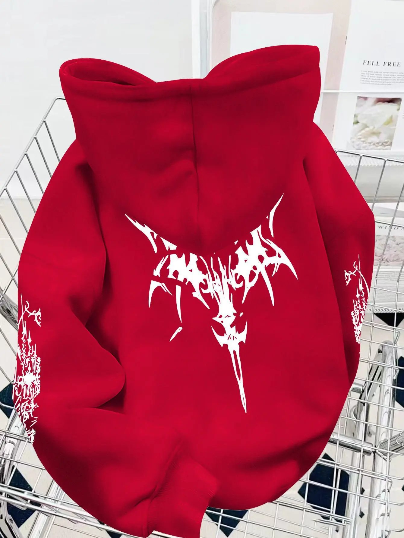Ken Carson Xman Merch Hoodie — Red colorway — USFans Spreadsheet photo