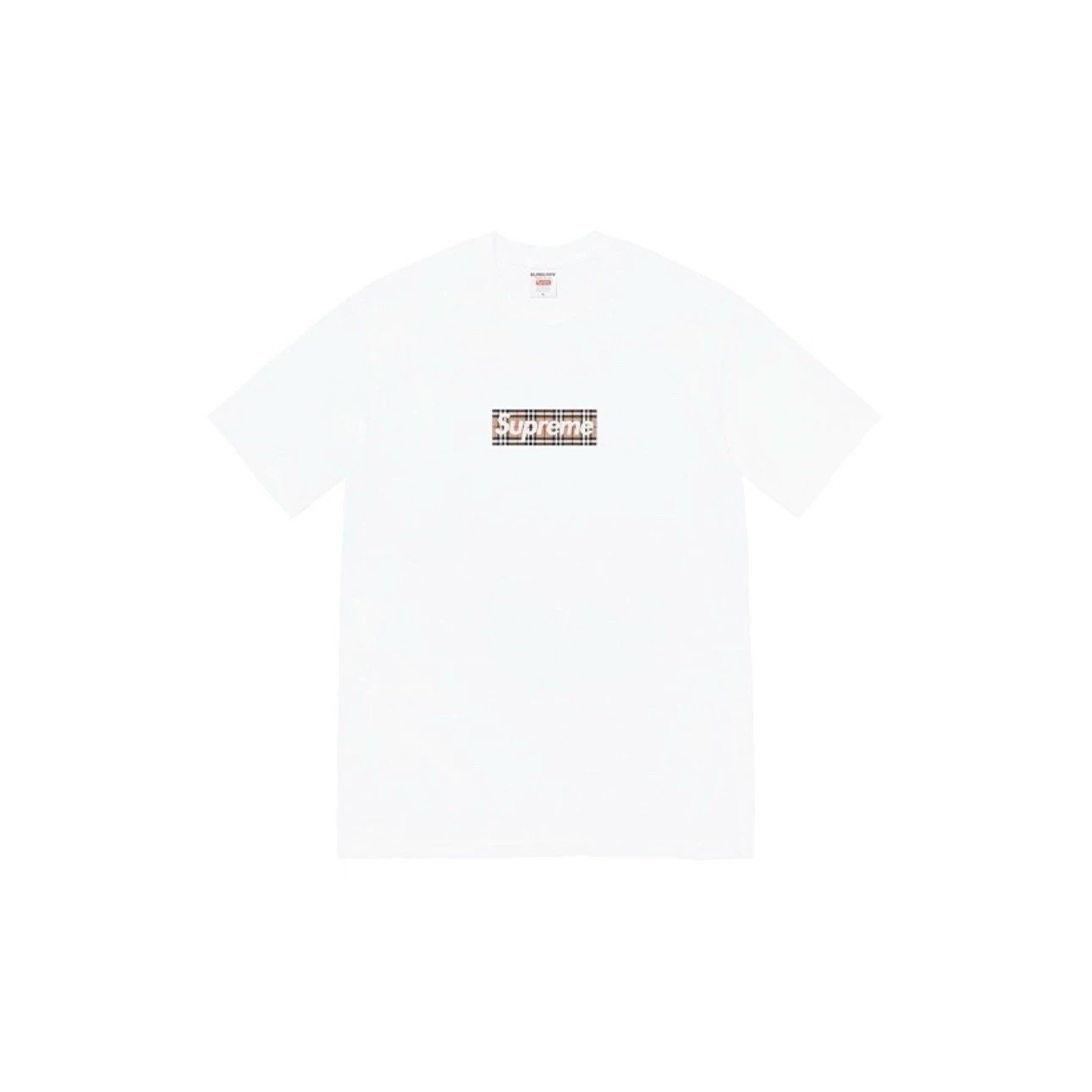 Supreme Burberry Tee — 21 white colorway — USFans Spreadsheet photo