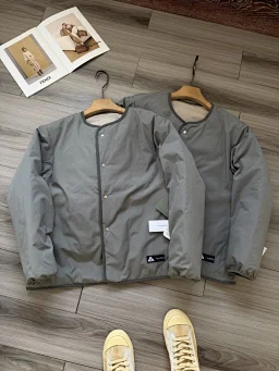 thumbnail for 2383 NANAMICA x PALACE Collaboration Men's and Women's Solid Color Fashion Casual Reversible Down Jacket.