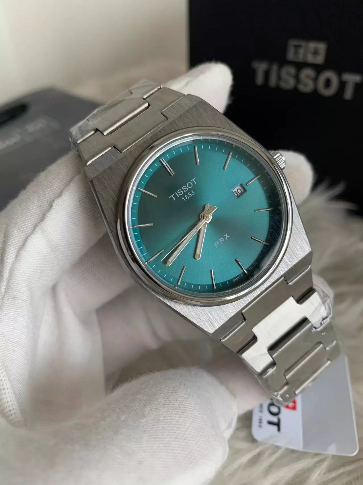 Tiansuo P*r*x Series Quartz Watch with Fresh Light Blue Dial and Stainless Steel Strap, Combining Classic Design with Romantic Flair